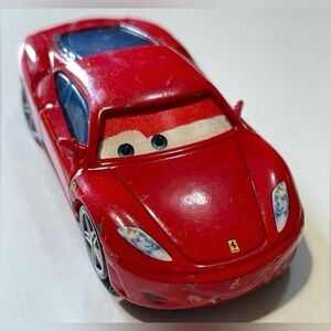 Disney Pixar World Of Cars Ferrari F430 Red Diecast Toy Car W/ Moving Eyes toy